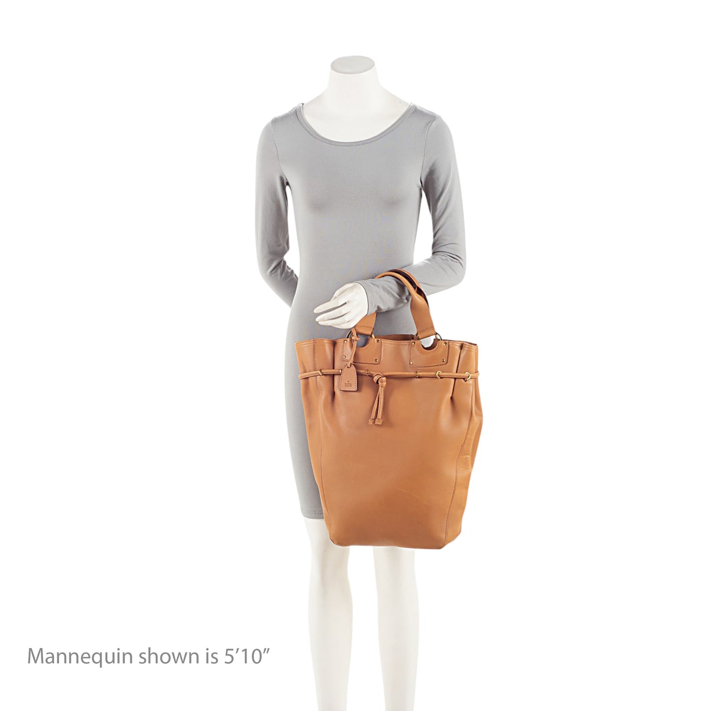 Gucci Leather Drawstring N/S Tote (SHF-33ZFKH)