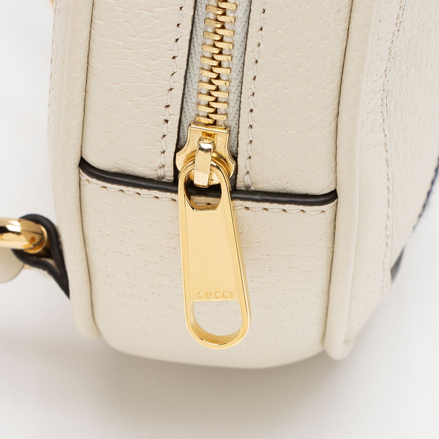 Gucci Leather Ophidia Round Mini Backpack