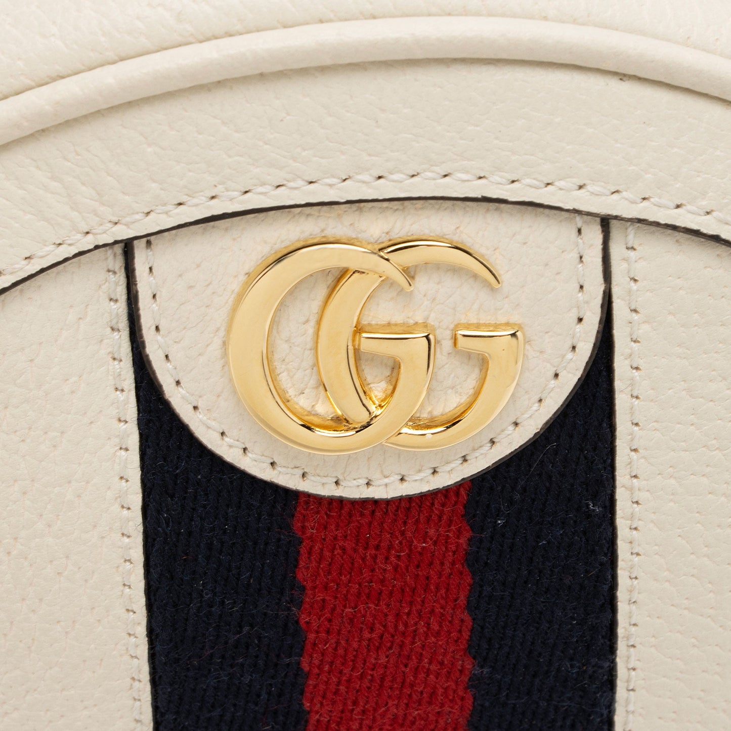 Gucci Leather Ophidia Round Mini Backpack