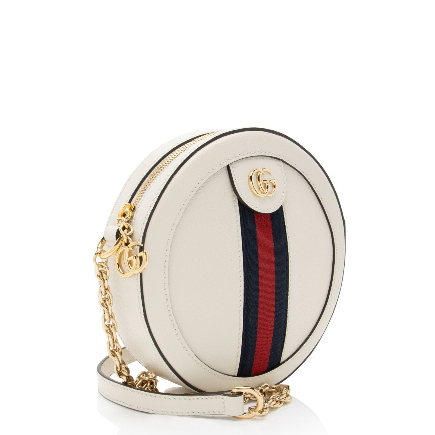 Gucci Leather Ophidia Round Mini Shoulder Bag