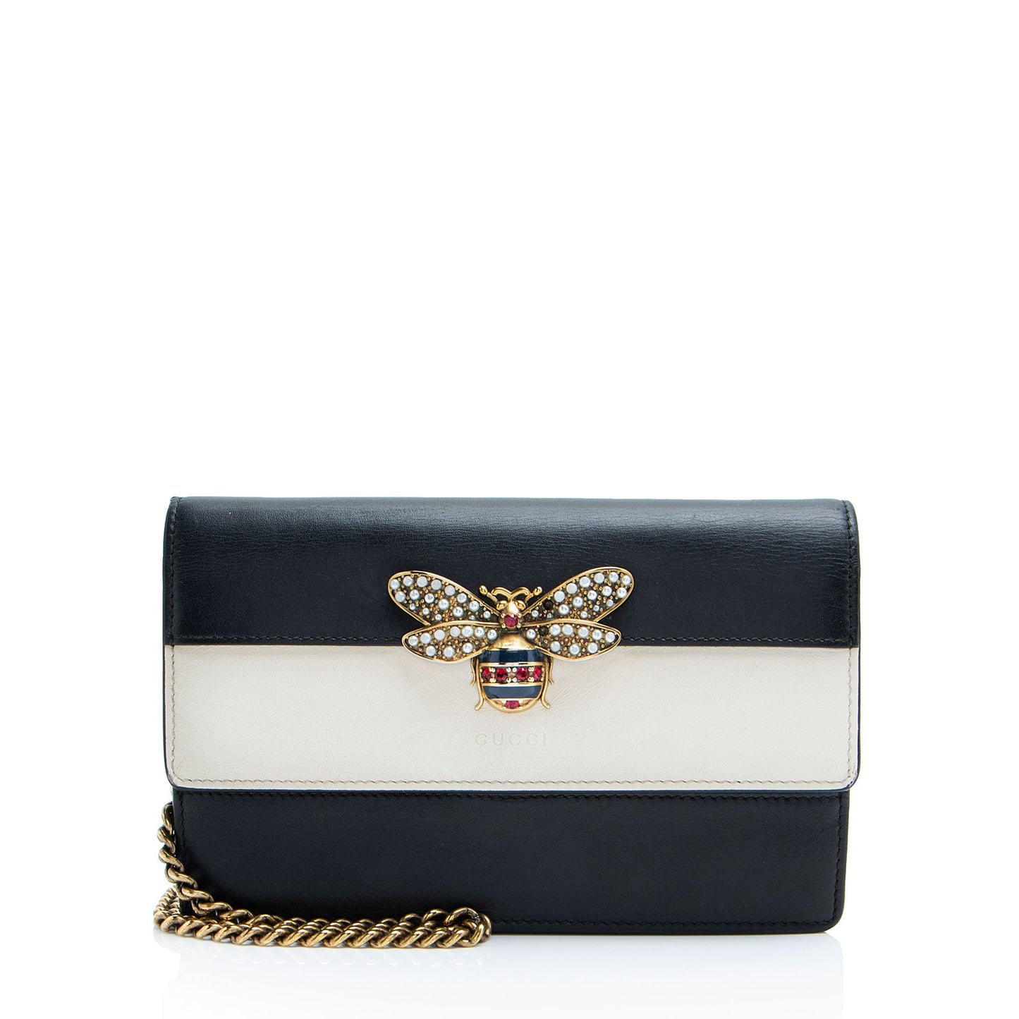 Gucci Leather Queen Margaret Wallet on Chain