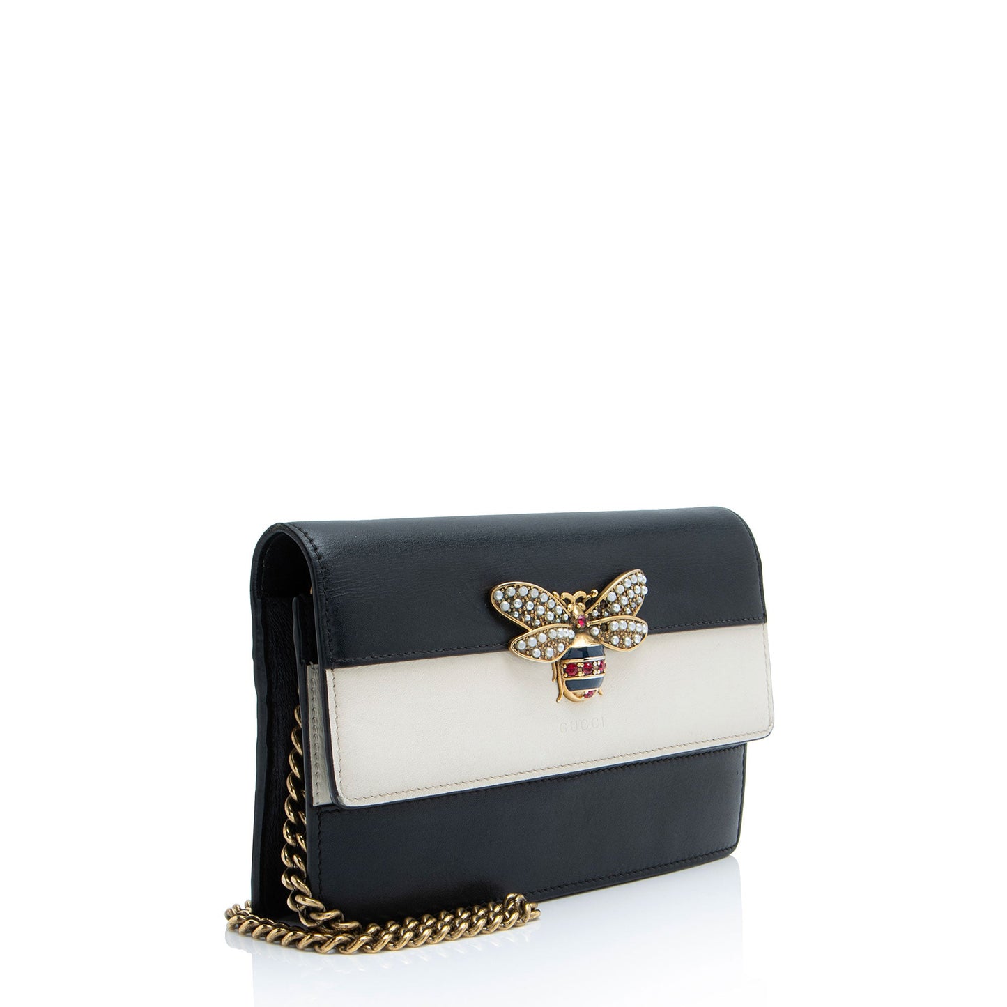 Gucci Leather Queen Margaret Wallet on Chain