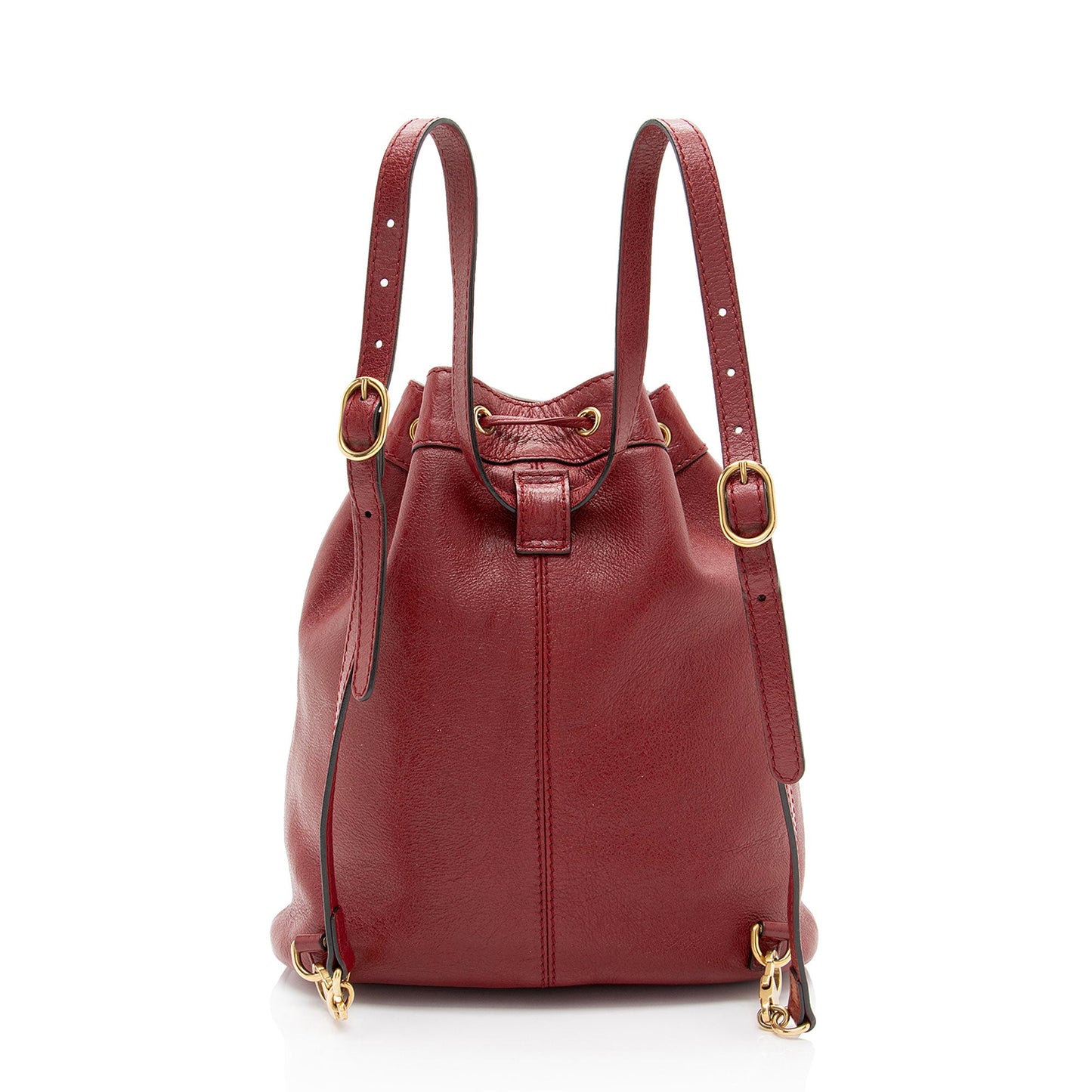 Gucci Leather Rebelle Medium Backpack