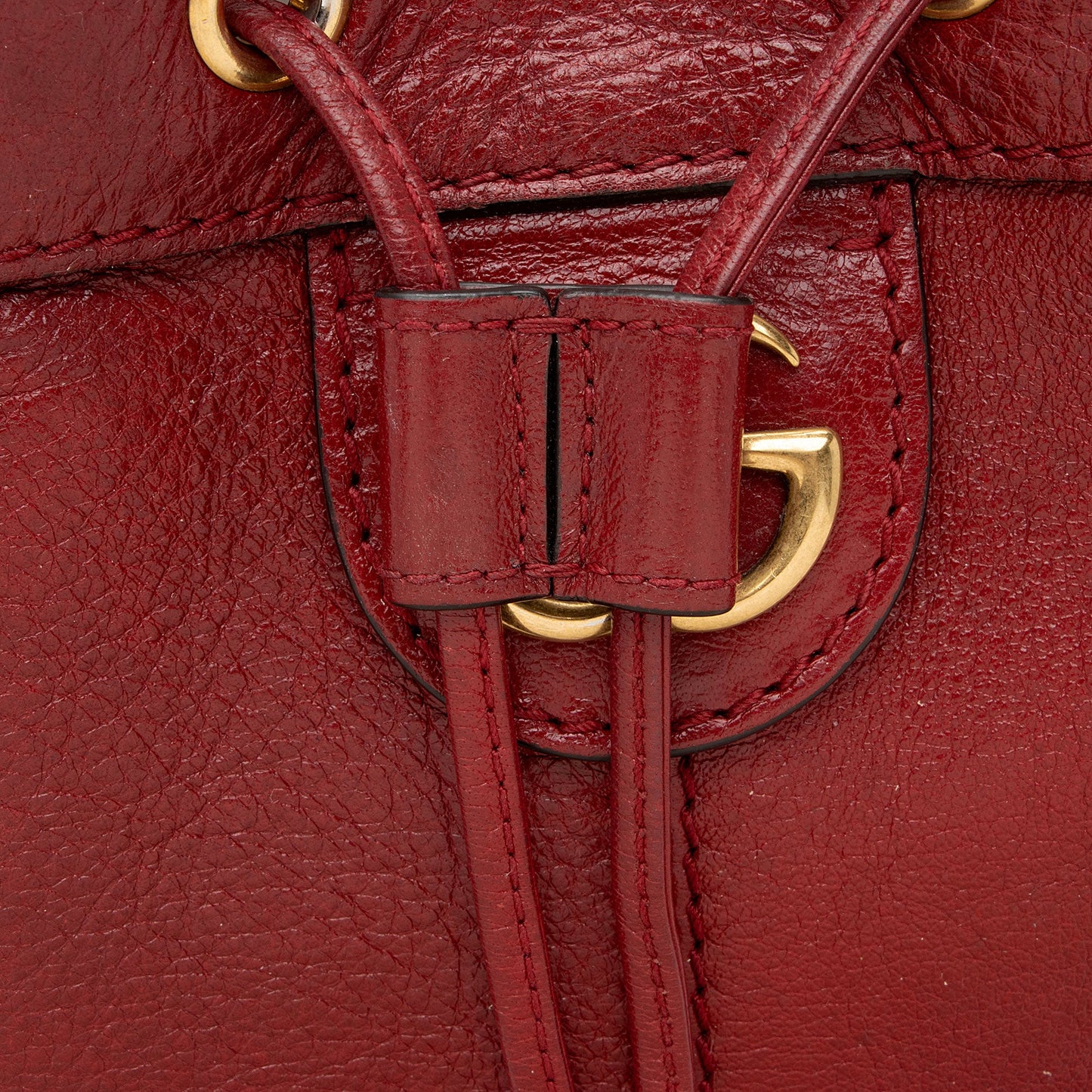Gucci Leather Rebelle Medium Backpack