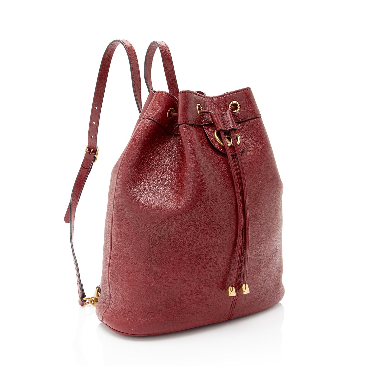 Gucci Leather Rebelle Medium Backpack