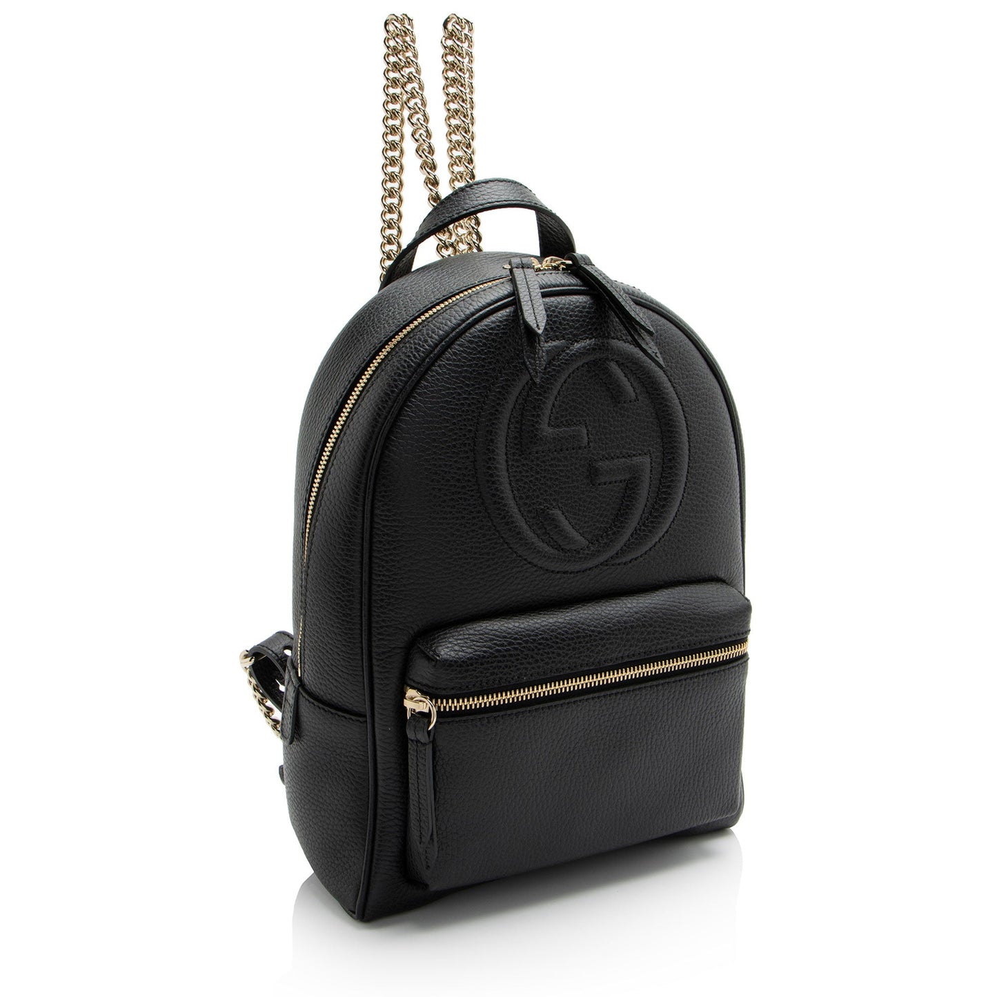 Gucci Leather Soho Chain Backpack (SHF-ImbRbN)