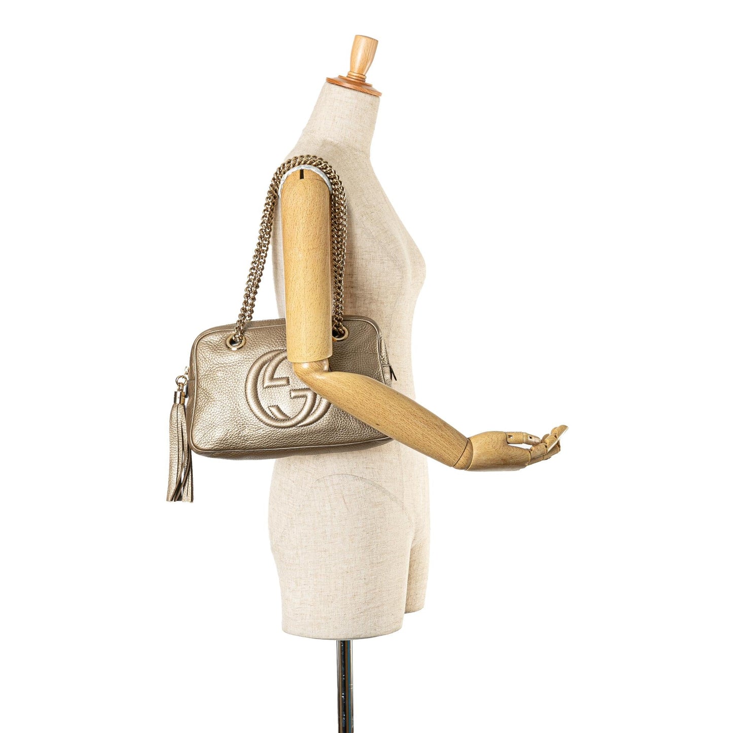 Gucci Leather Soho Chain Zip Shoulder Bag (SHG-Ej5ErC)
