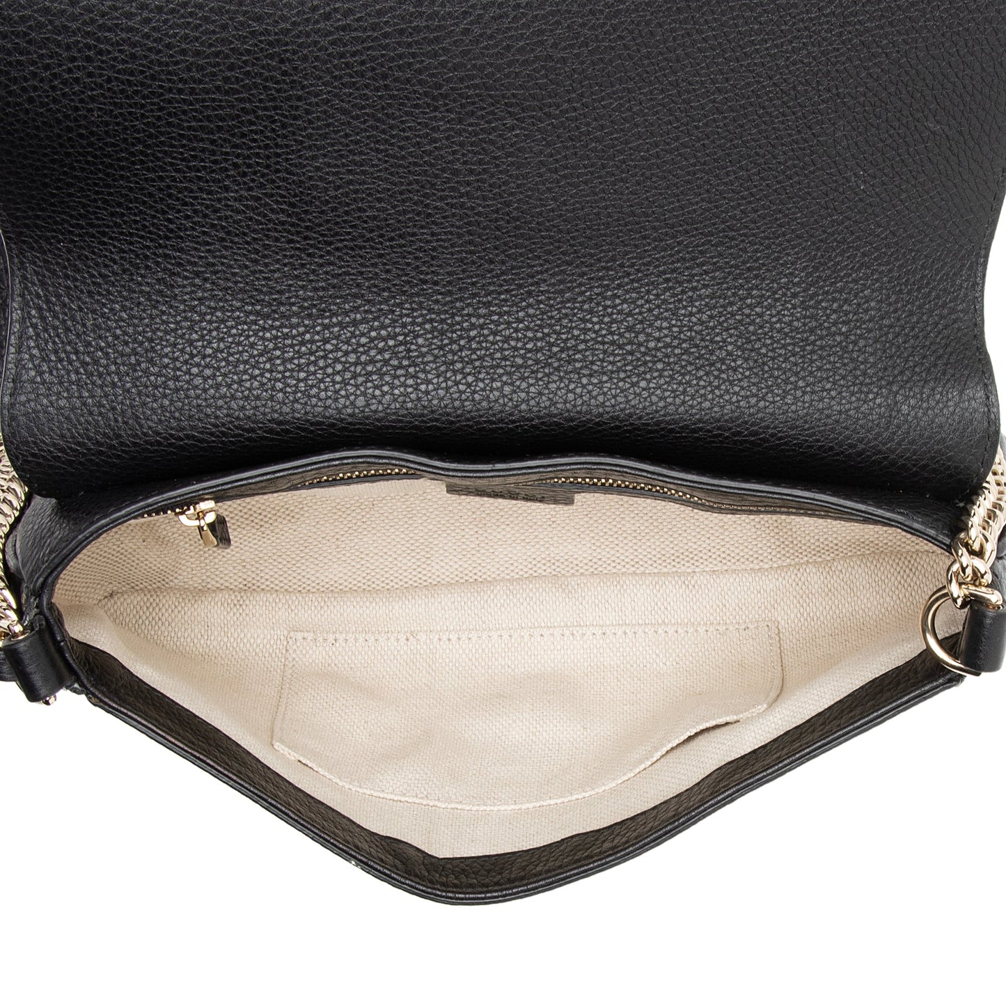 Gucci Leather Soho Flap Shoulder Bag (SHF-toSbyd)