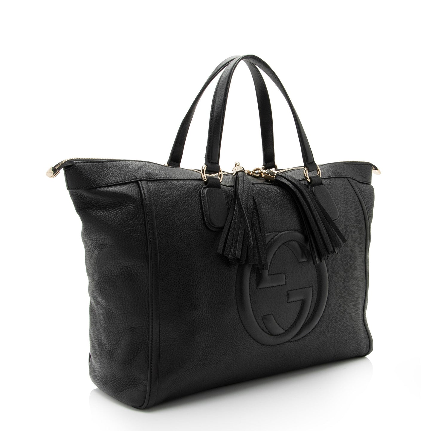 Gucci Leather Soho Large Zip Tote (SHF-3j2gH9)