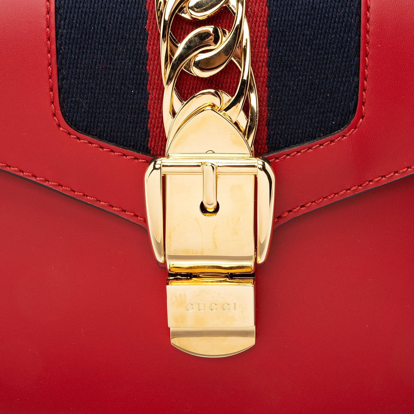 Gucci Leather Sylvie Mini Top Handle