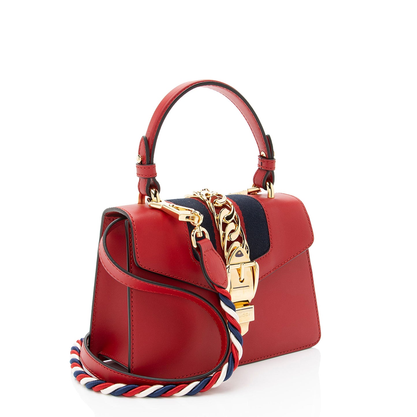 Gucci Leather Sylvie Mini Top Handle