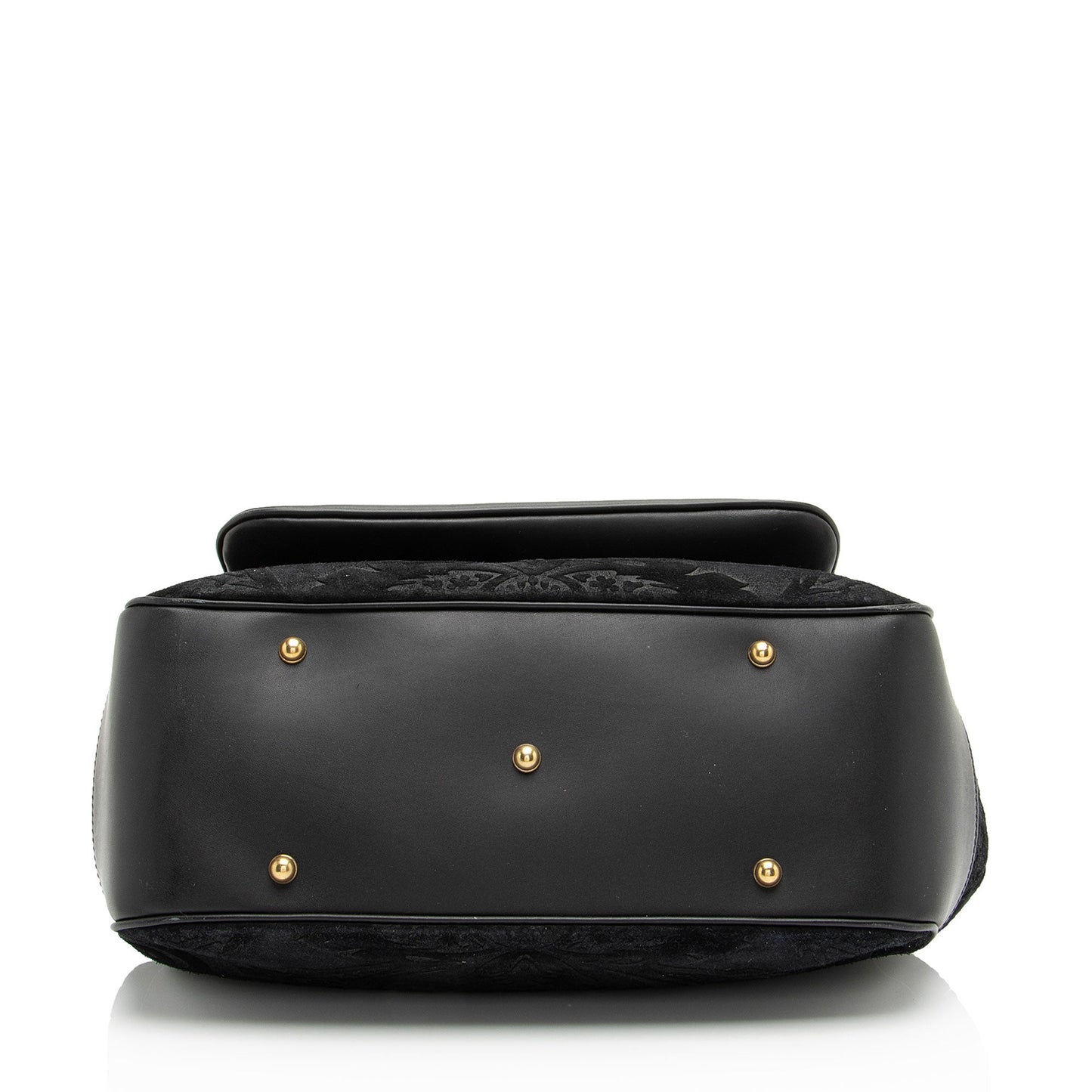Gucci Leather Velvet Lady Stirrup Top Handle