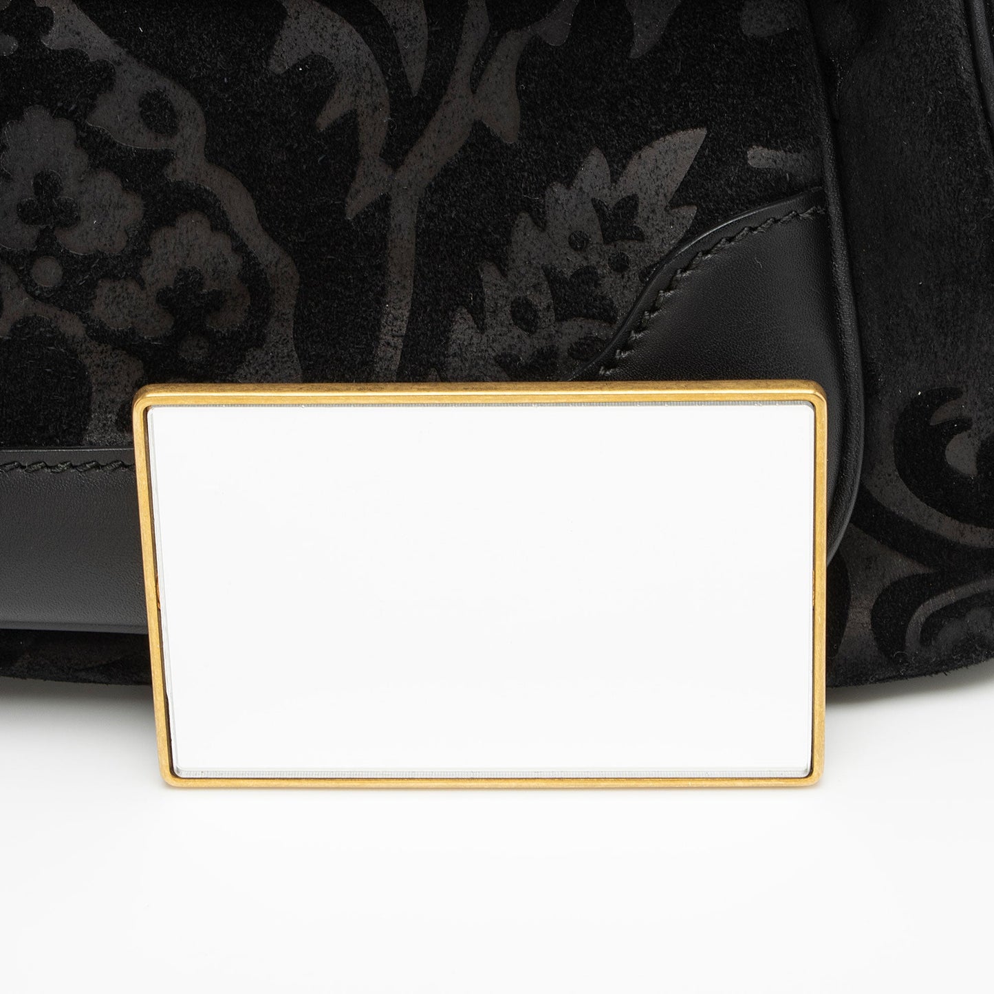 Gucci Leather Velvet Lady Stirrup Top Handle