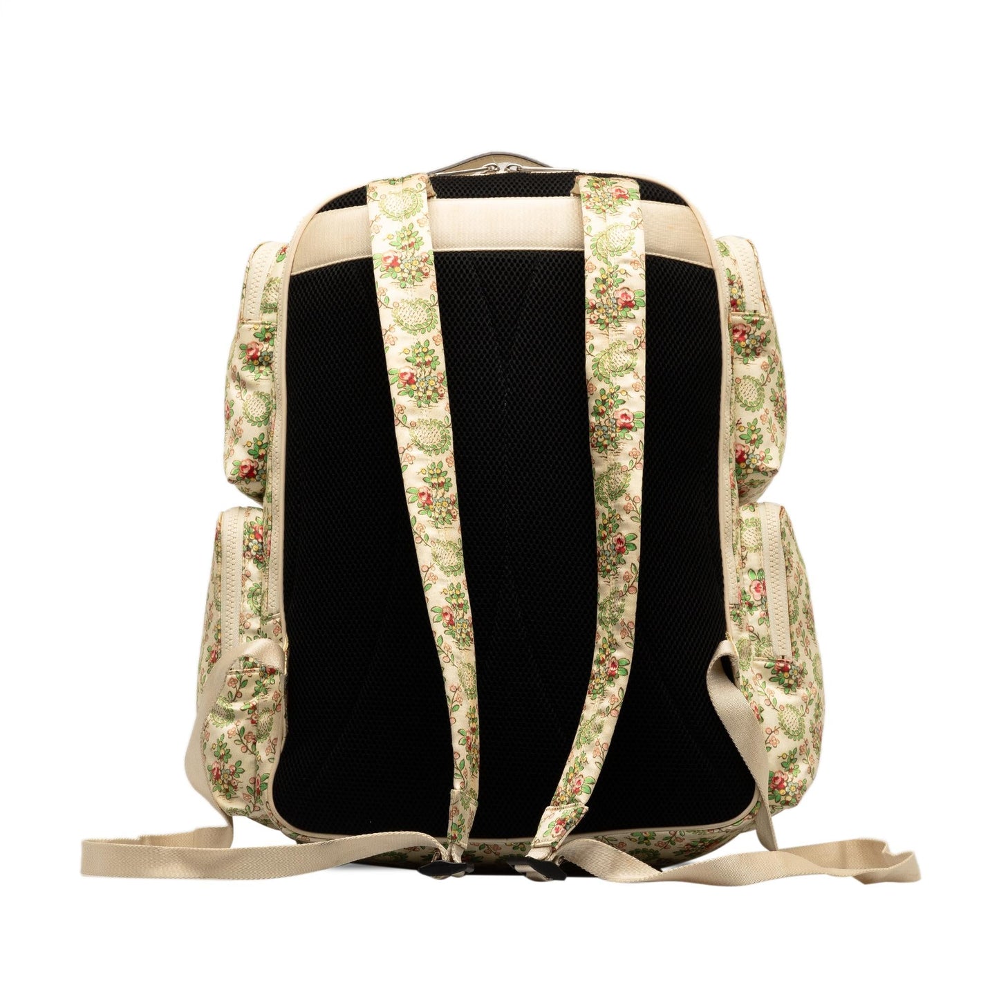 Gucci MLB Floral Satin NY Yankees Patch Backpack (SHG-chovBl)