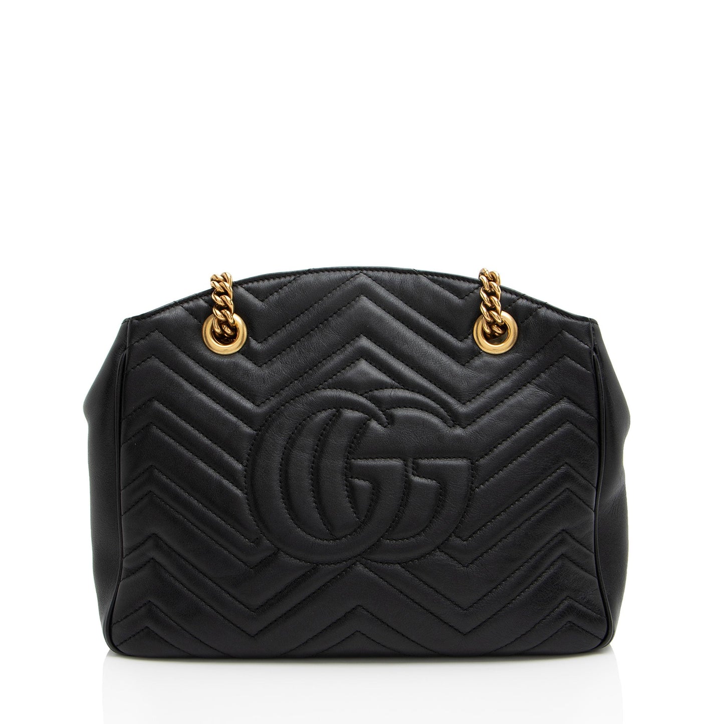 Gucci Matelasse Calfskin GG Marmont Medium Open Shoulder Bag (SHF-iImF5c)