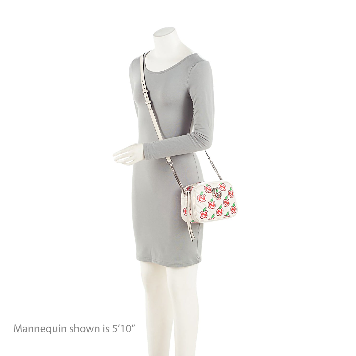Gucci Matelasse Leather Apple GG Marmont Small Shoulder Bag