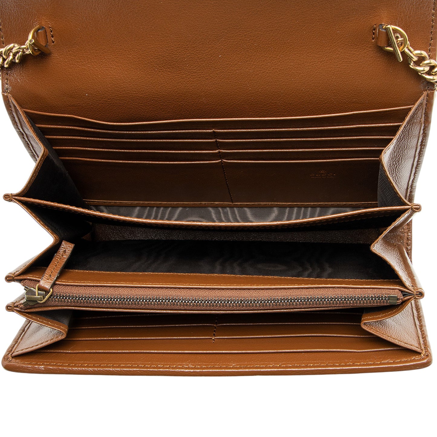 Gucci Matelasse Leather Diagonal GG Marmont Mini Wallet on Chain