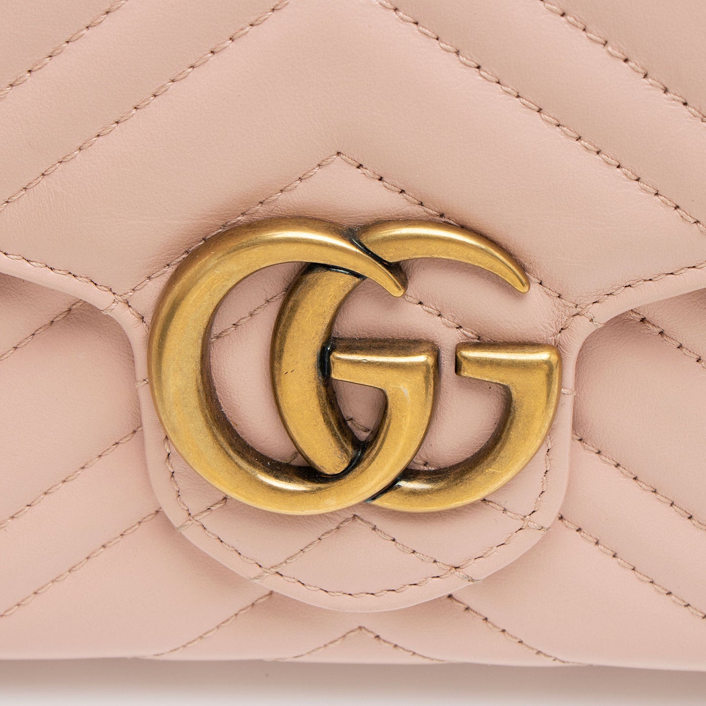 Gucci Matelasse Leather GG Marmont Mini Wallet on Chain