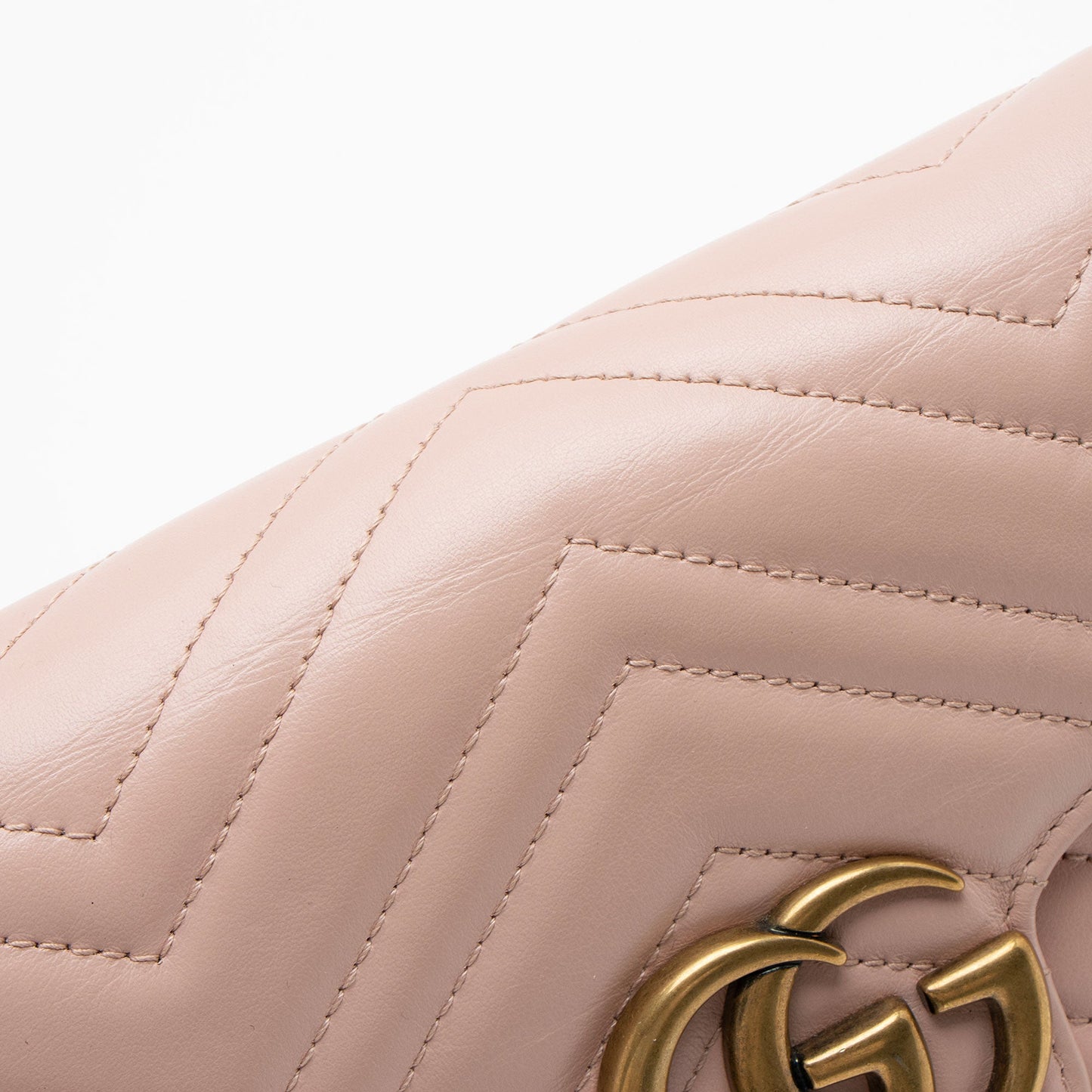 Gucci Matelasse Leather GG Marmont Mini Wallet on Chain