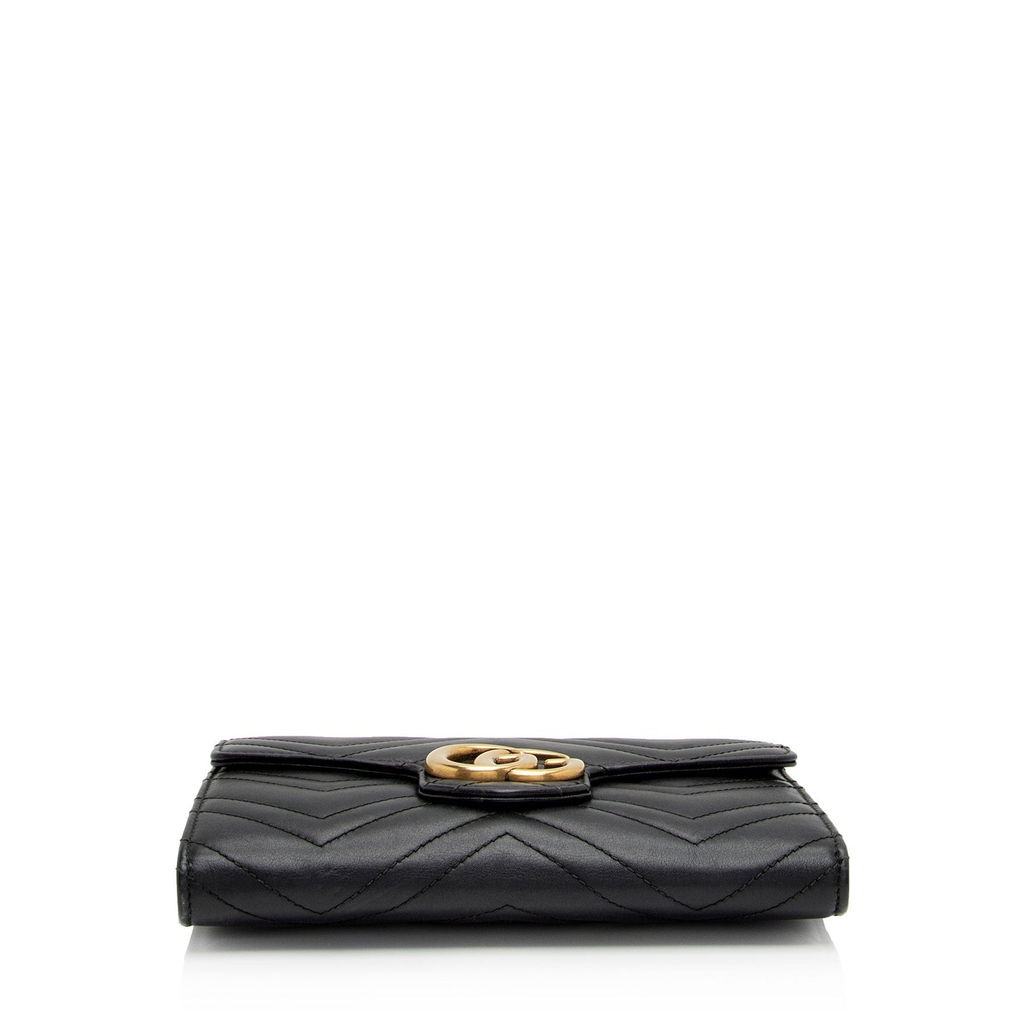 Gucci Matelasse Leather GG Marmont Flap Mini Wallet Bag (SHF-6xoeZx)