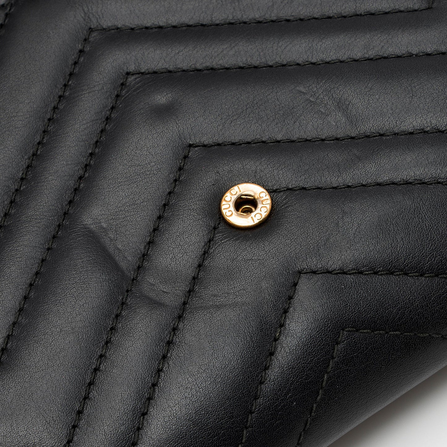 Gucci Matelasse Leather GG Marmont Flap Mini Wallet Bag (SHF-6xoeZx)
