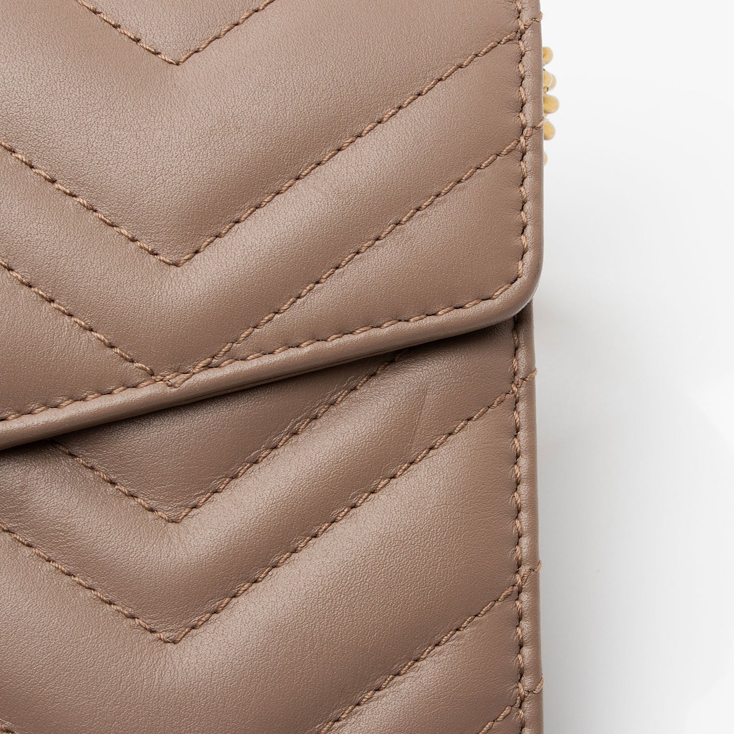 Gucci Matelasse Leather GG Marmont Flap Mini Wallet Bag (SHF-L9tXYx)