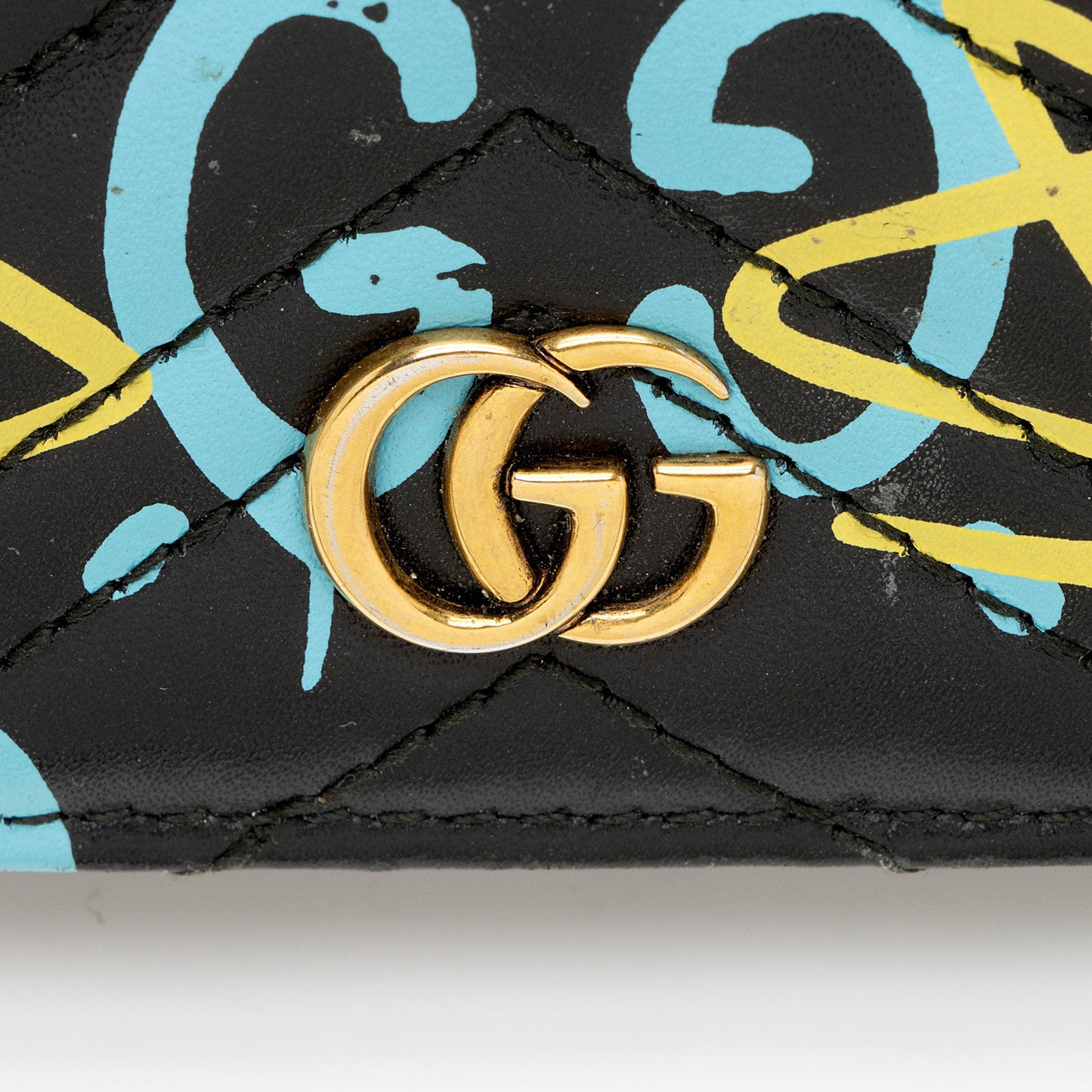 Gucci Matelasse Leather GG Marmont Ghost Card Holder