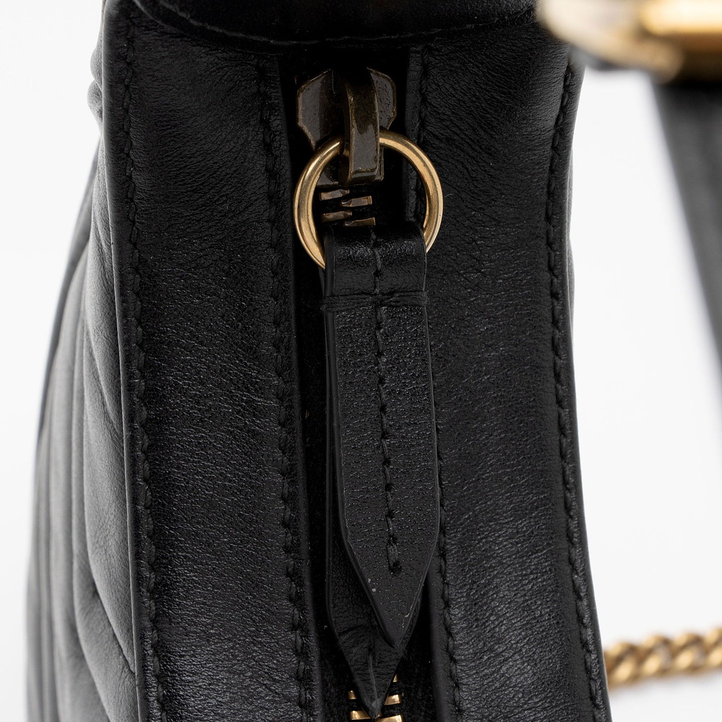 Gucci Matelasse Leather GG Marmont Half Moon Mini Shoulder Bag (SHF-KwqPFJ)
