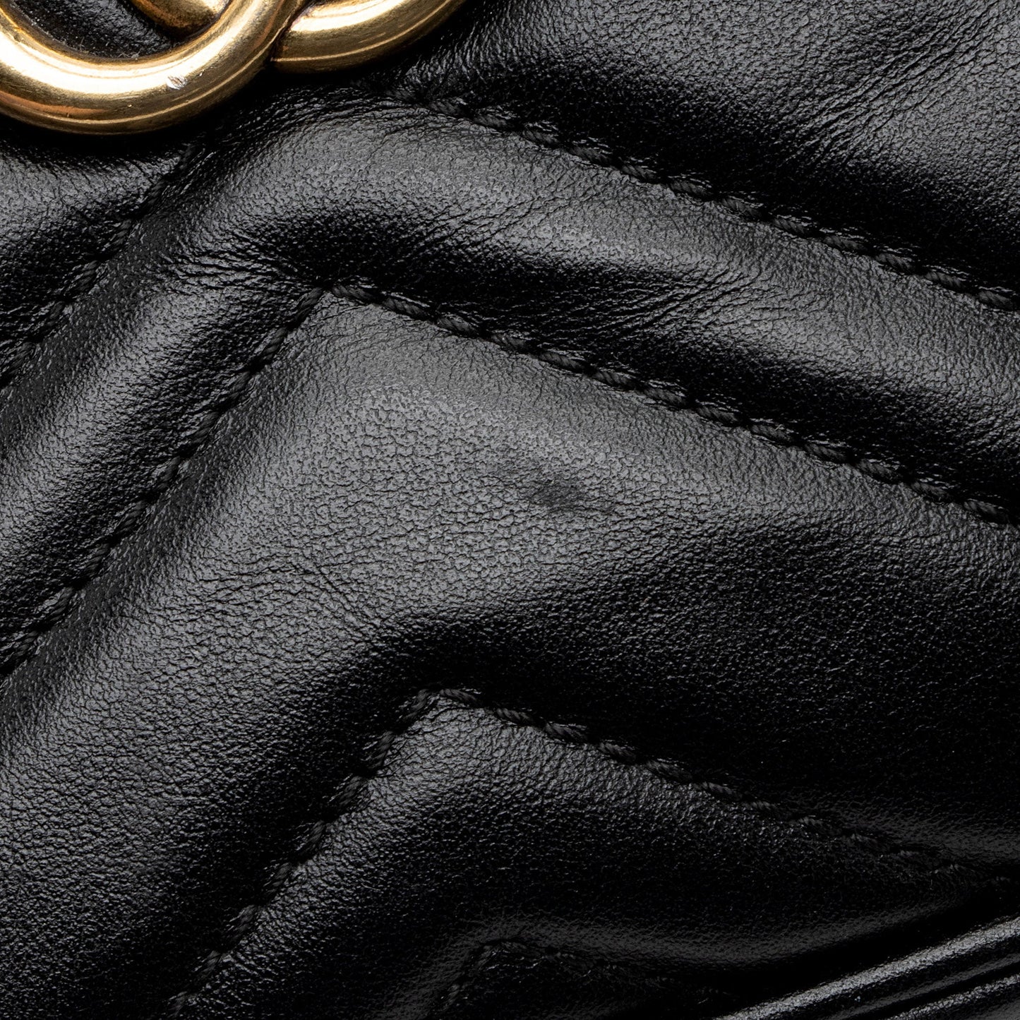 Gucci Matelasse Leather GG Marmont Half Moon Mini Shoulder Bag (SHF-KwqPFJ)