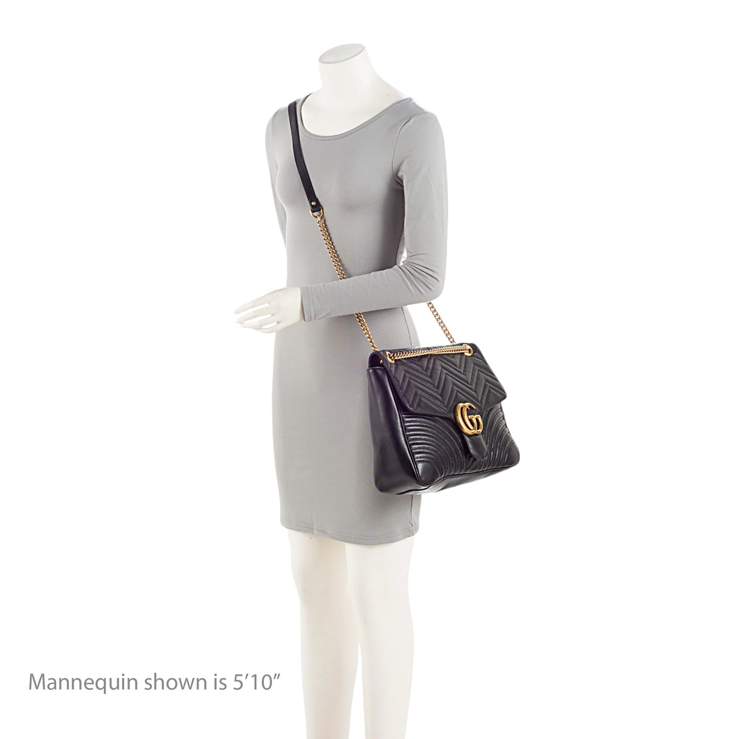 Gucci Matelasse Leather GG Marmont Large Flap Shoulder Bag