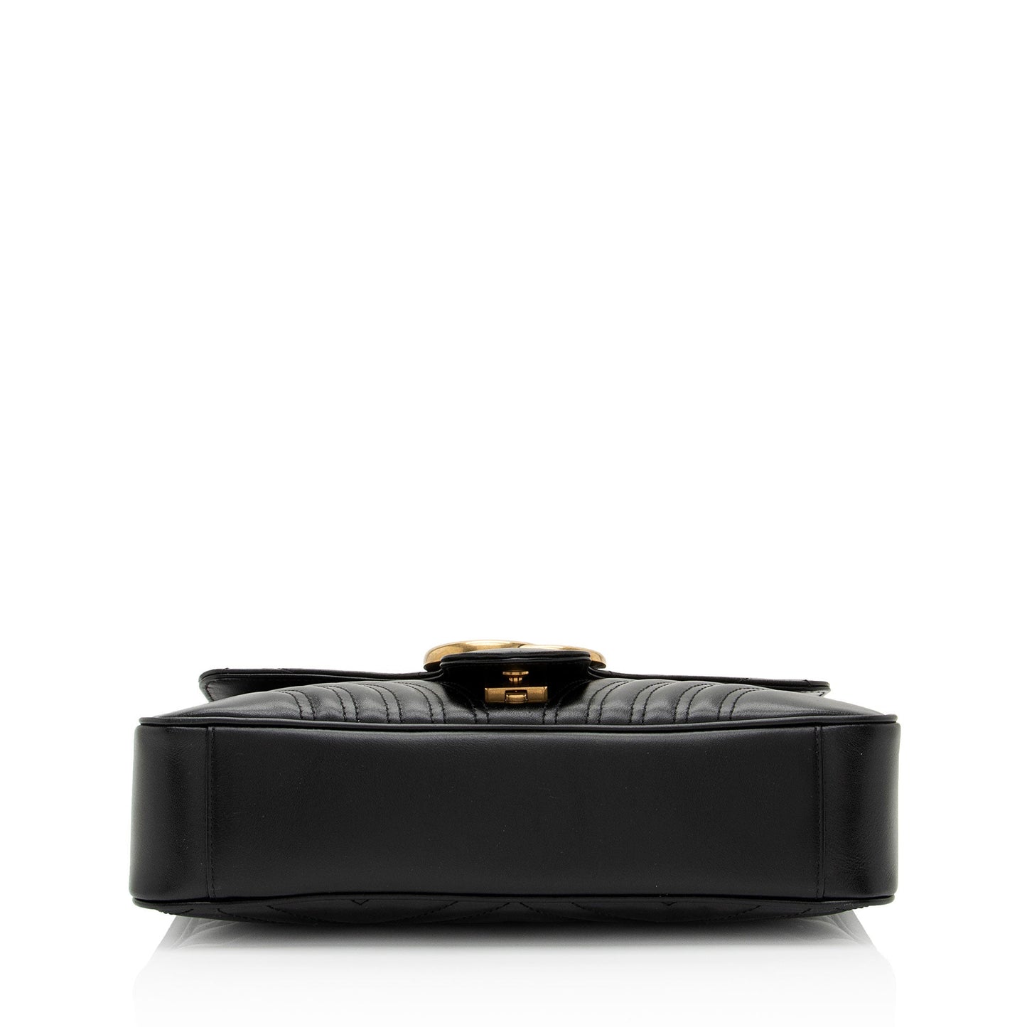 Gucci Matelasse Leather GG Marmont Medium Flap Bag (SHF-maxMO9)