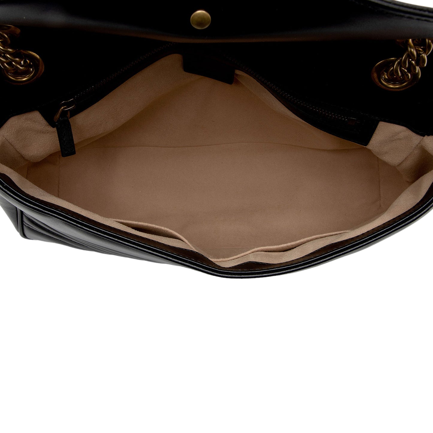 Gucci Matelasse Leather GG Marmont Medium Flap Bag (SHF-maxMO9)