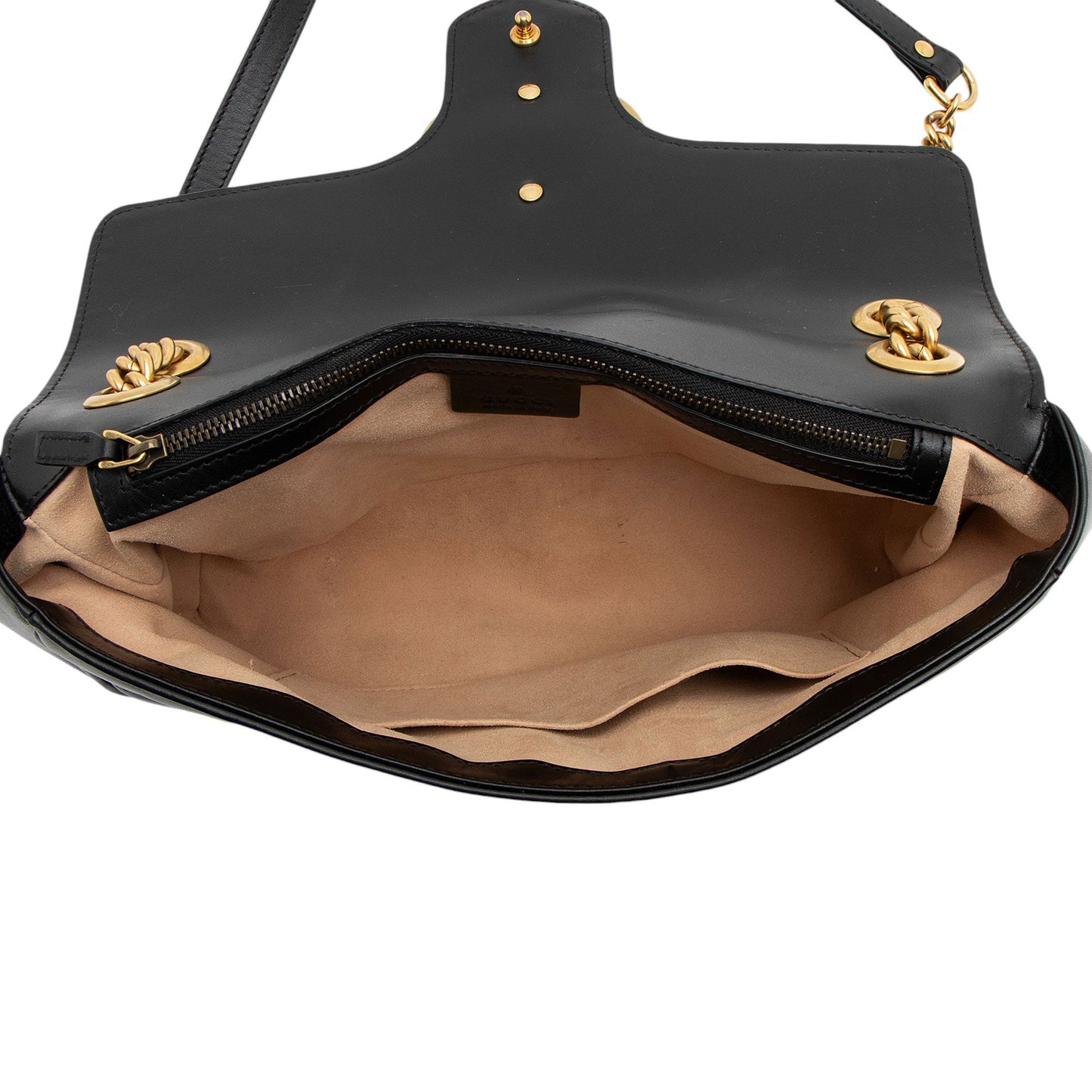 Gucci Matelasse Leather GG Marmont Medium Flap Bag (SHF-Xorpjv)