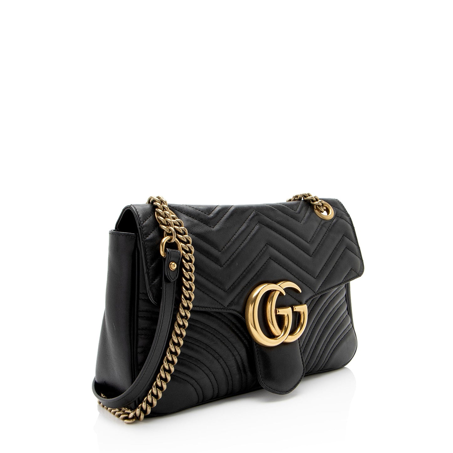 Gucci Matelasse Leather GG Marmont Medium Flap Bag