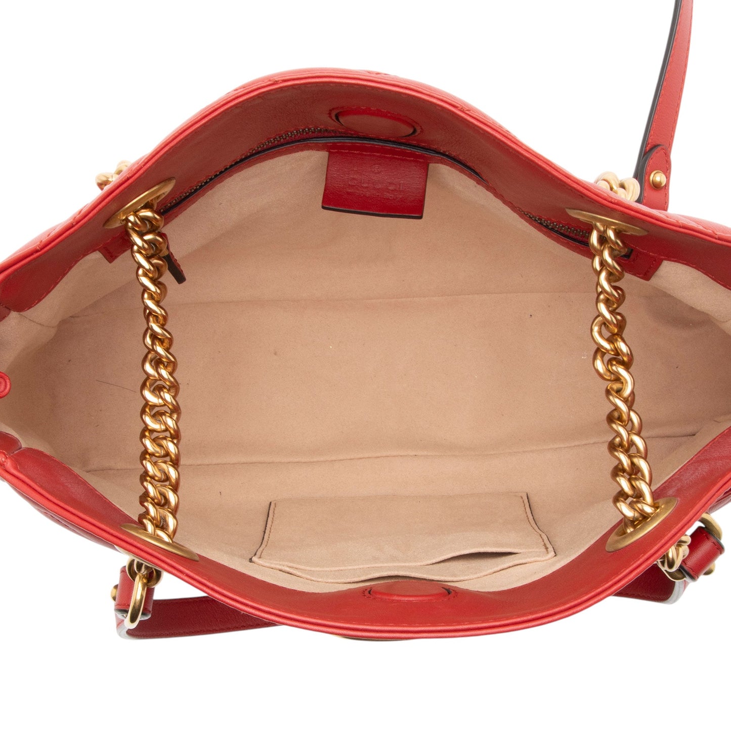 Gucci Matelasse Leather GG Marmont Medium Open Shoulder Bag