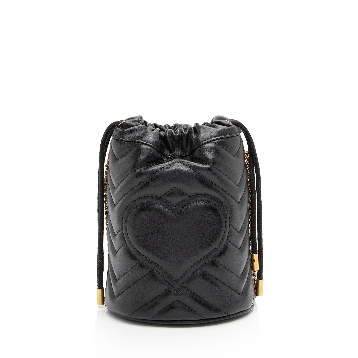 Gucci Matelasse Leather GG Marmont Mini Bucket Bag (SHF-81NEzE)