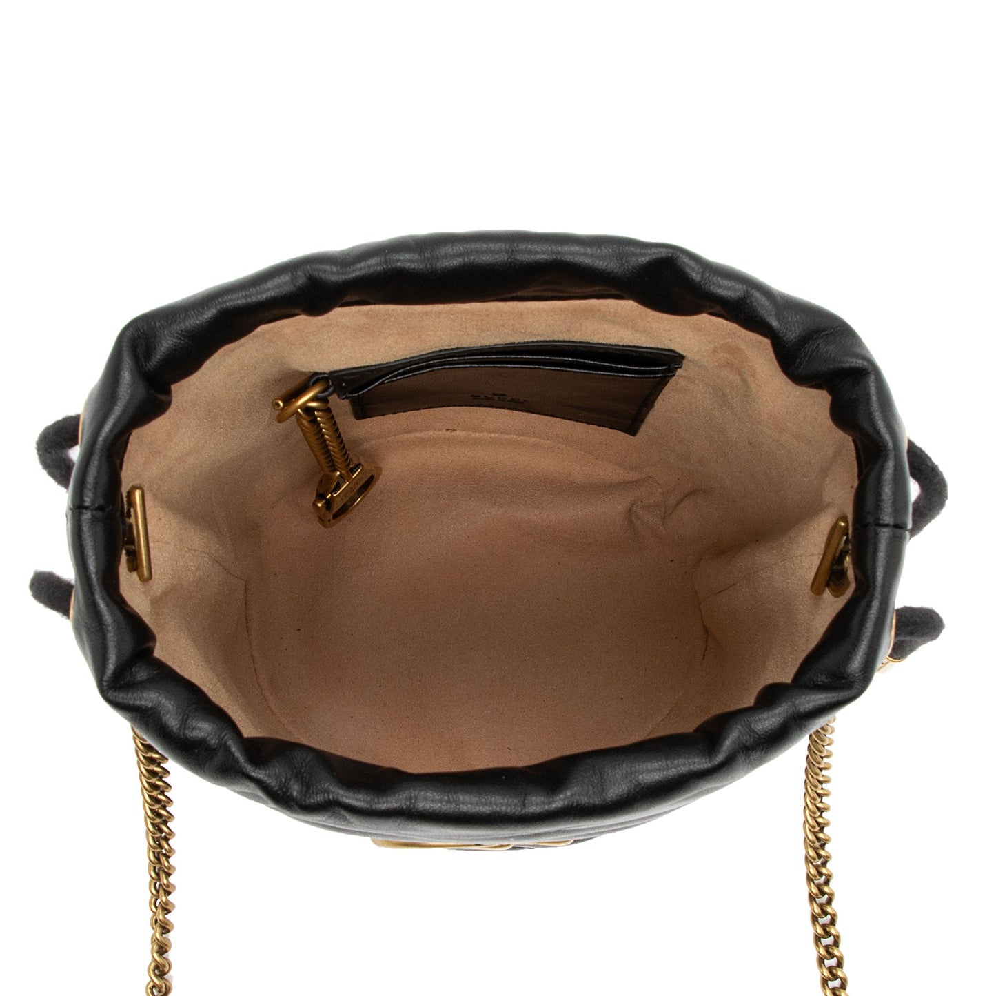 Gucci Matelasse Leather GG Marmont Mini Bucket Bag (SHF-81NEzE)