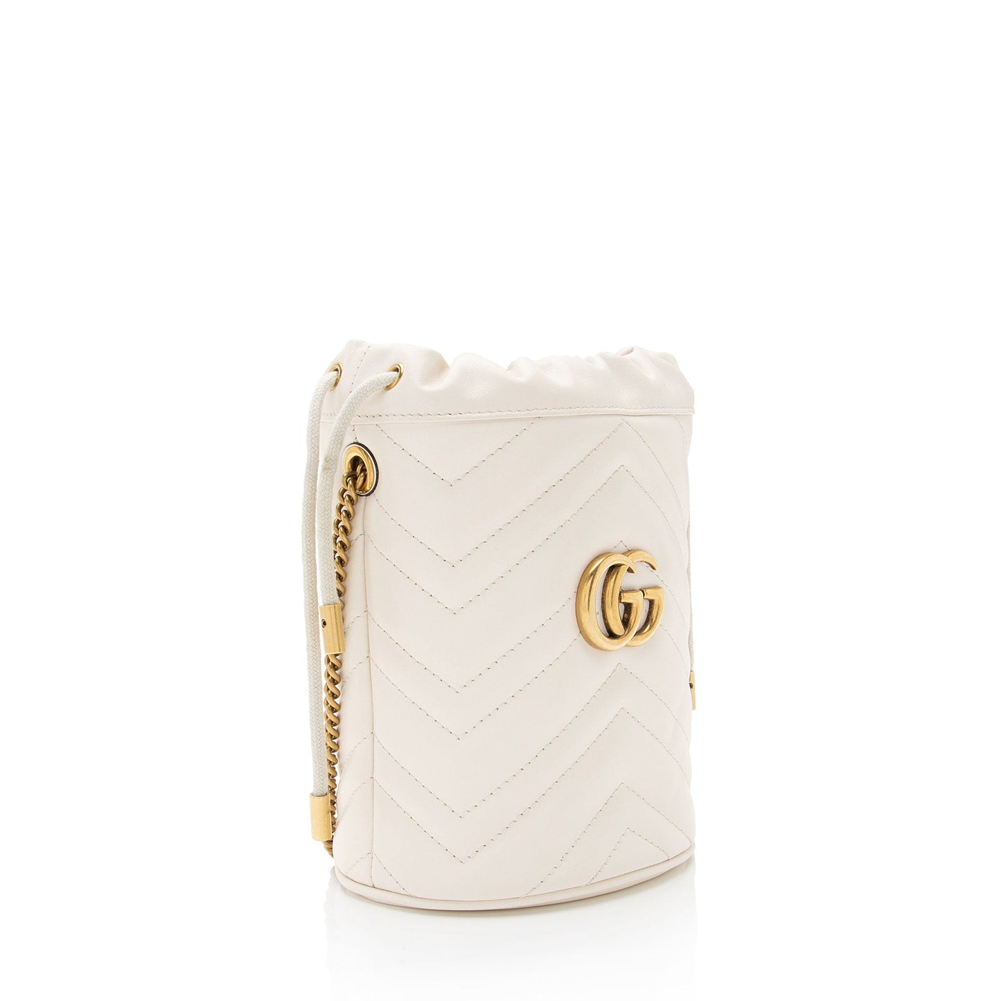 Gucci Matelasse Leather GG Marmont Mini Bucket Bag (SHF-mKaygk)