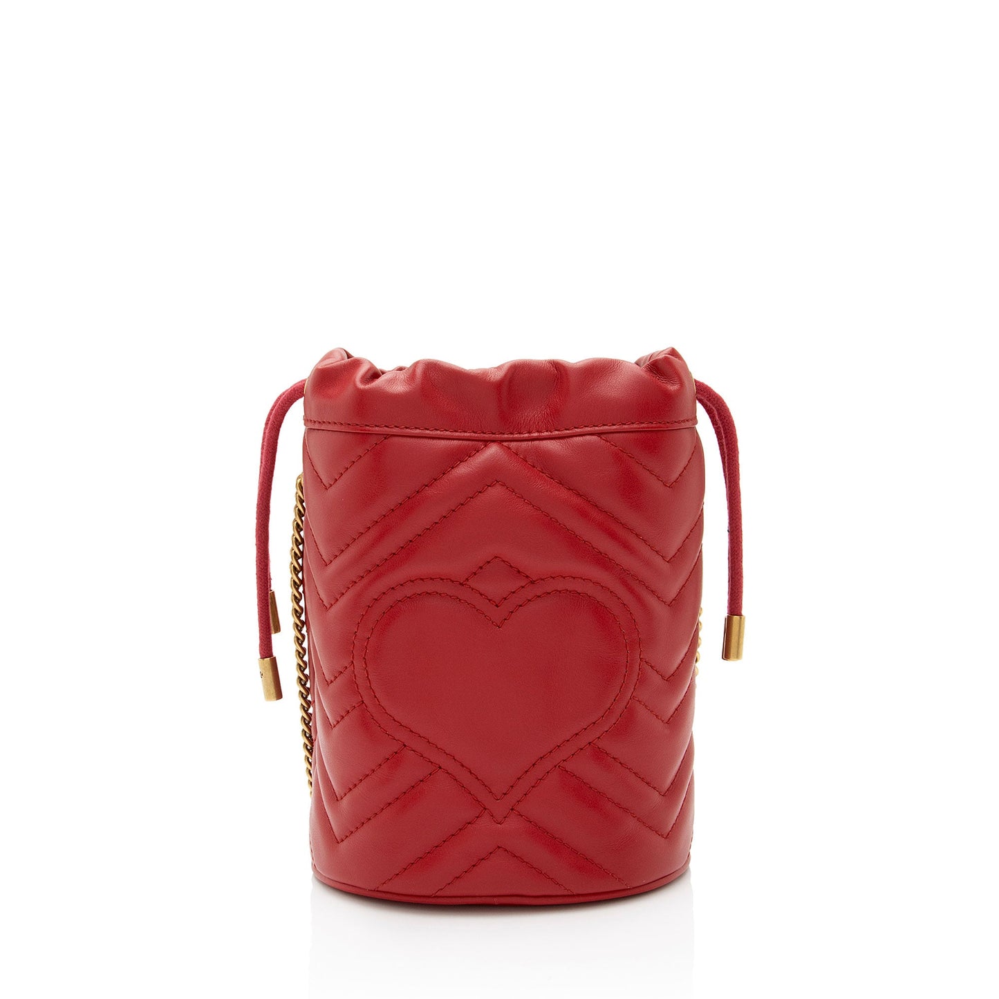 Gucci Matelasse Leather GG Marmont Mini Bucket Bag (SHF-5Z20gx)