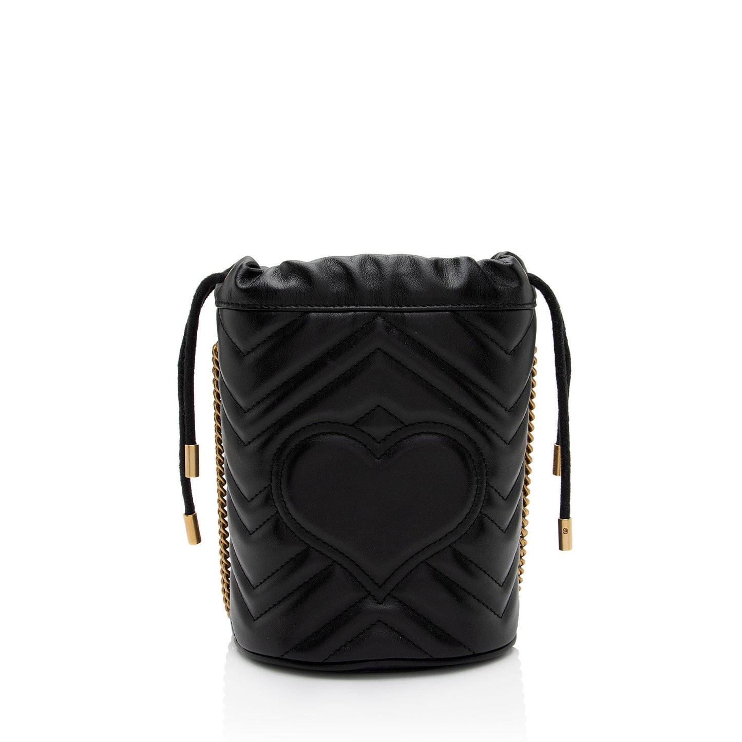 Gucci Matelasse Leather GG Marmont Mini Bucket Bag (SHF-IV6bhP)