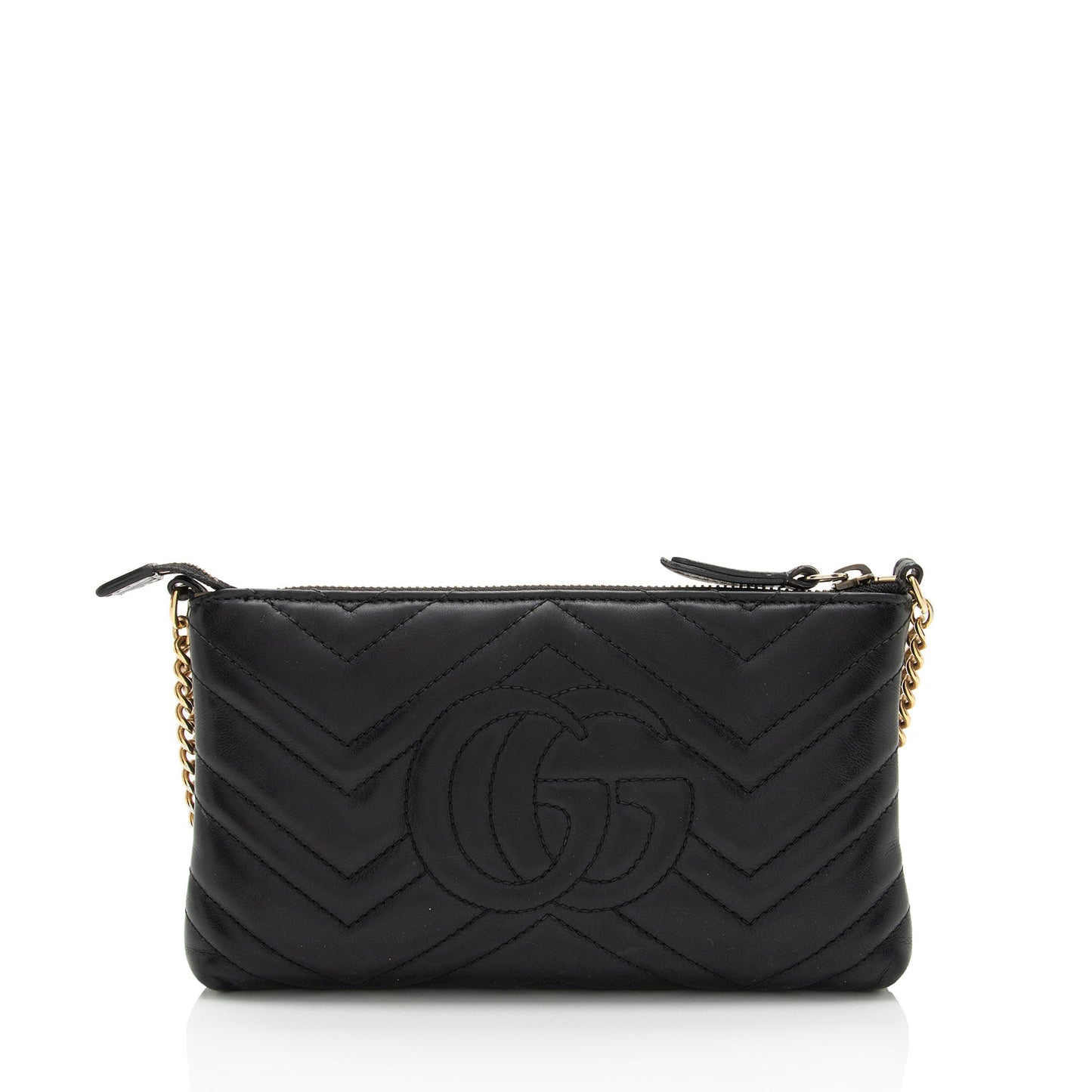 Gucci Matelasse Leather GG Marmont Mini Chain Bag (SHF-0W5BH4)