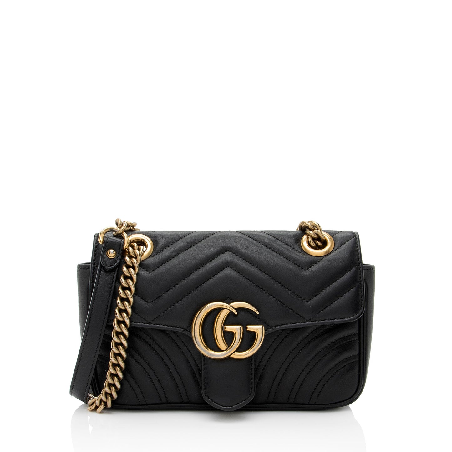 Gucci Matelasse Leather GG Marmont Small Flap Bag