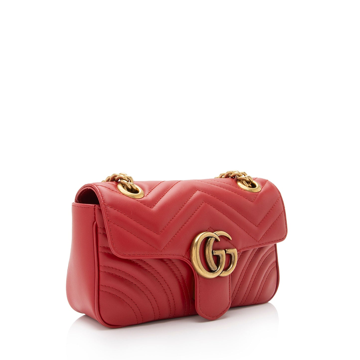 Gucci Matelasse Leather GG Marmont Mini Flap Bag (SHF-w2Ucq0)