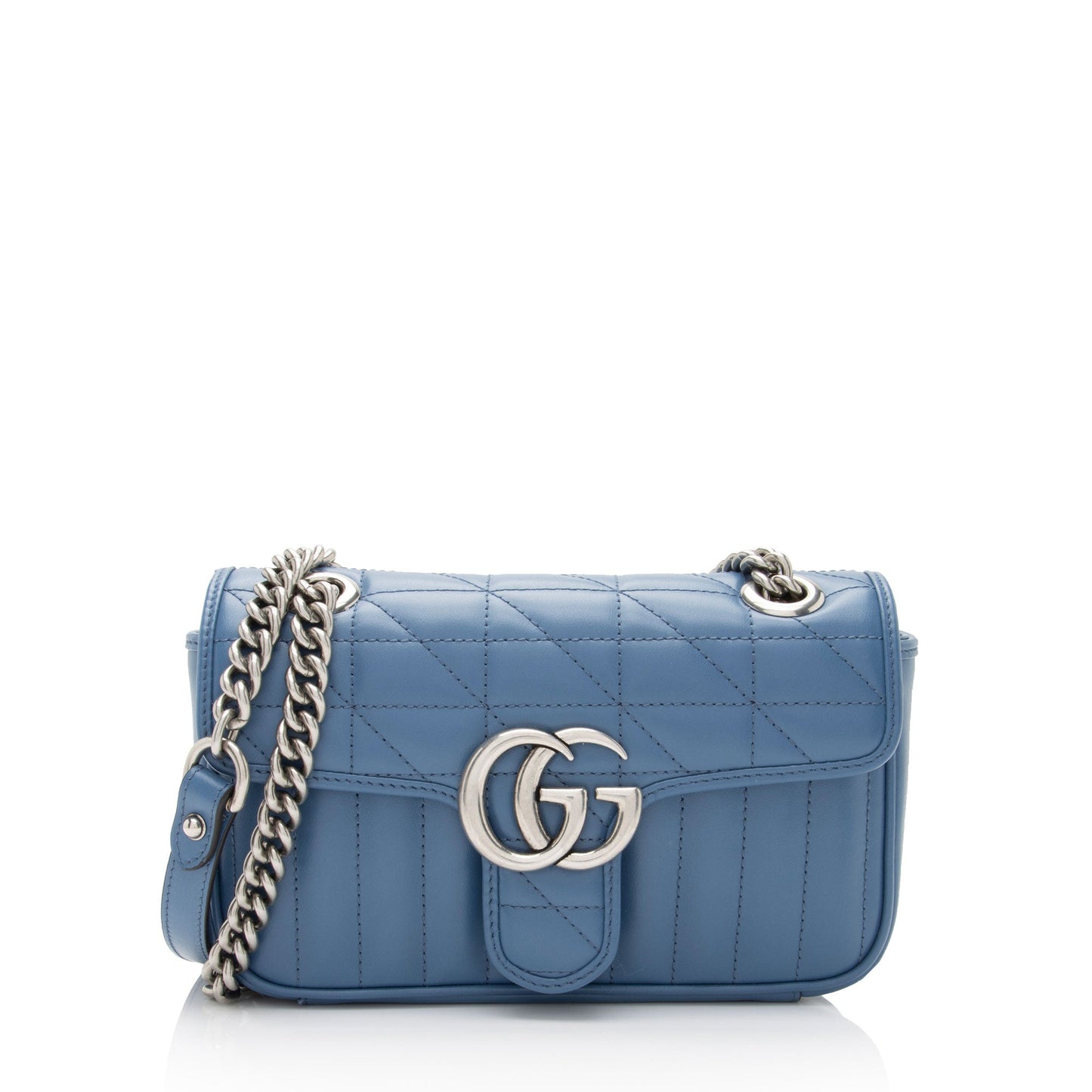 Gucci Mixed Matelasse Leather GG Marmont Mini Flap Bag (SHF-3x0jMH)