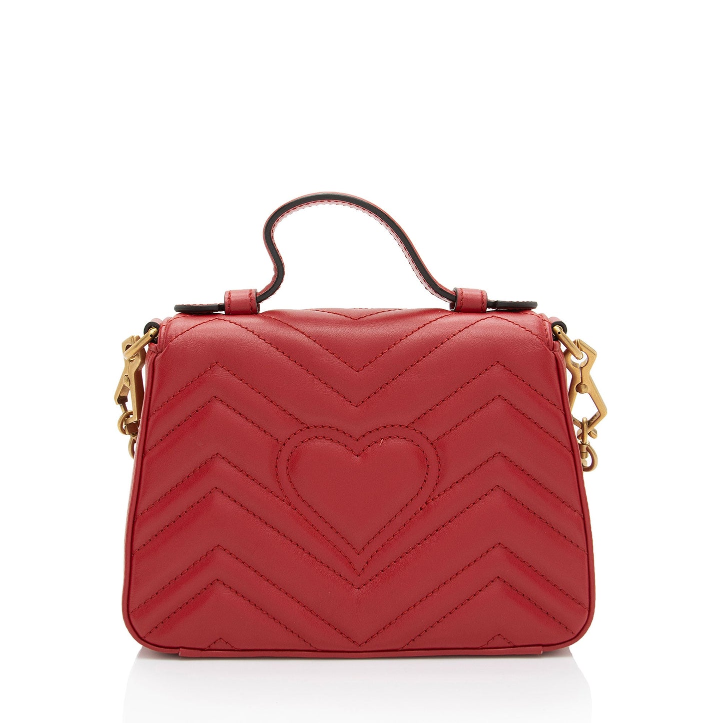 Gucci Matelasse Leather GG Marmont Mini Top Handle (SHF-JQUu1n)