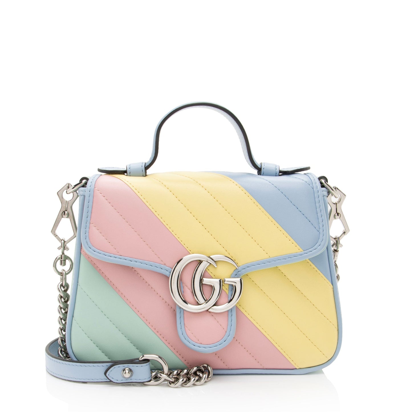 Gucci Matelasse Leather GG Marmont Mini Top Handle