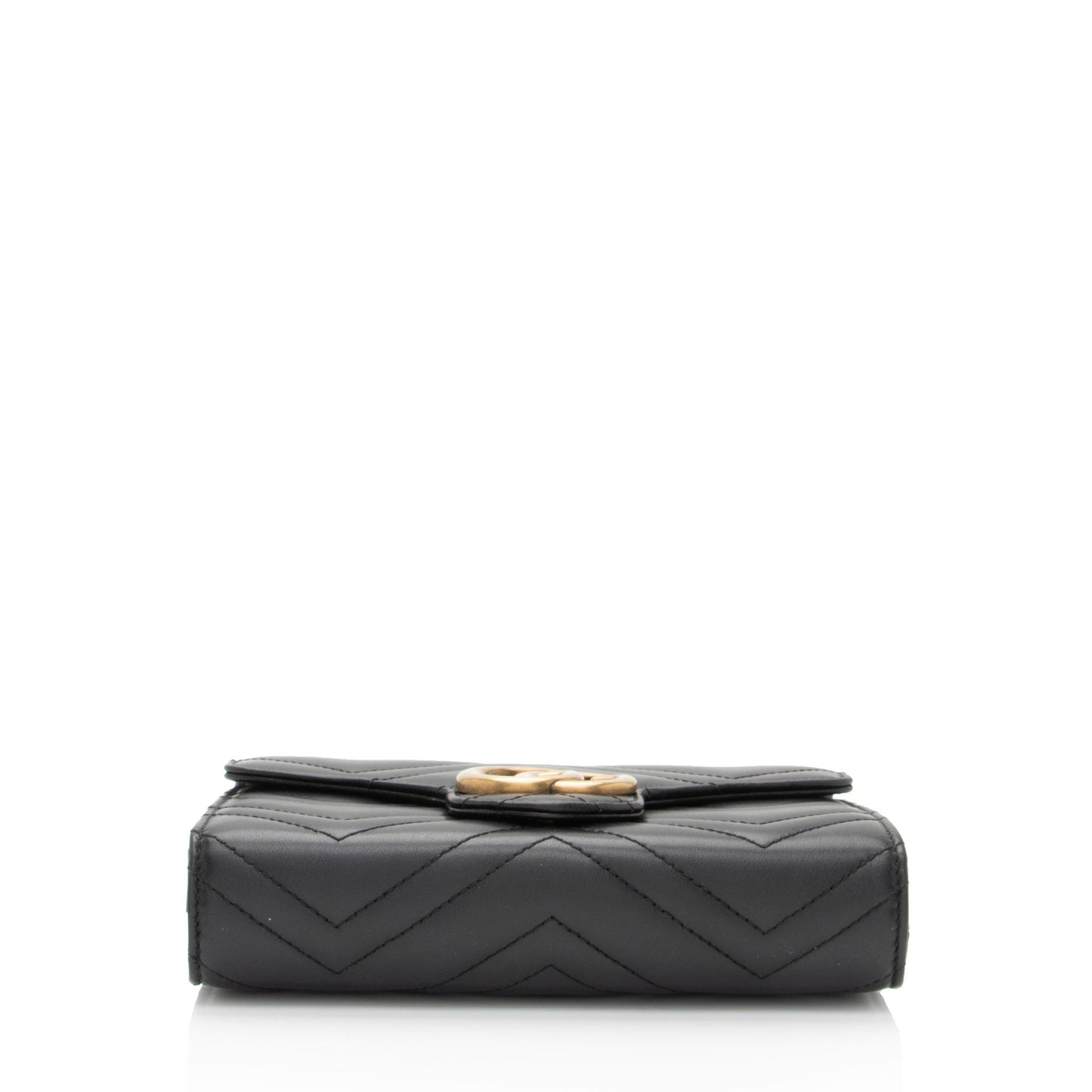 Gucci Matelasse Leather GG Marmont Mini Wallet on Chain Bag (SHF-LtbPoF)