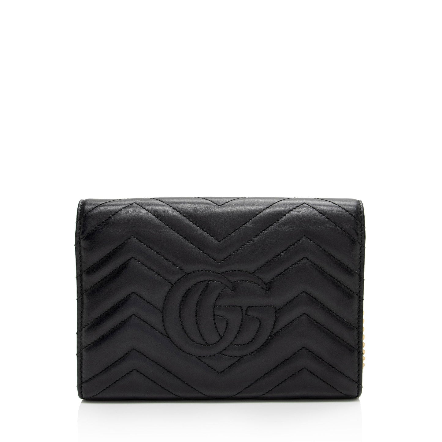 Gucci Matelasse Leather GG Marmont Mini Wallet on Chain Bag (SHF-0WR0OD)