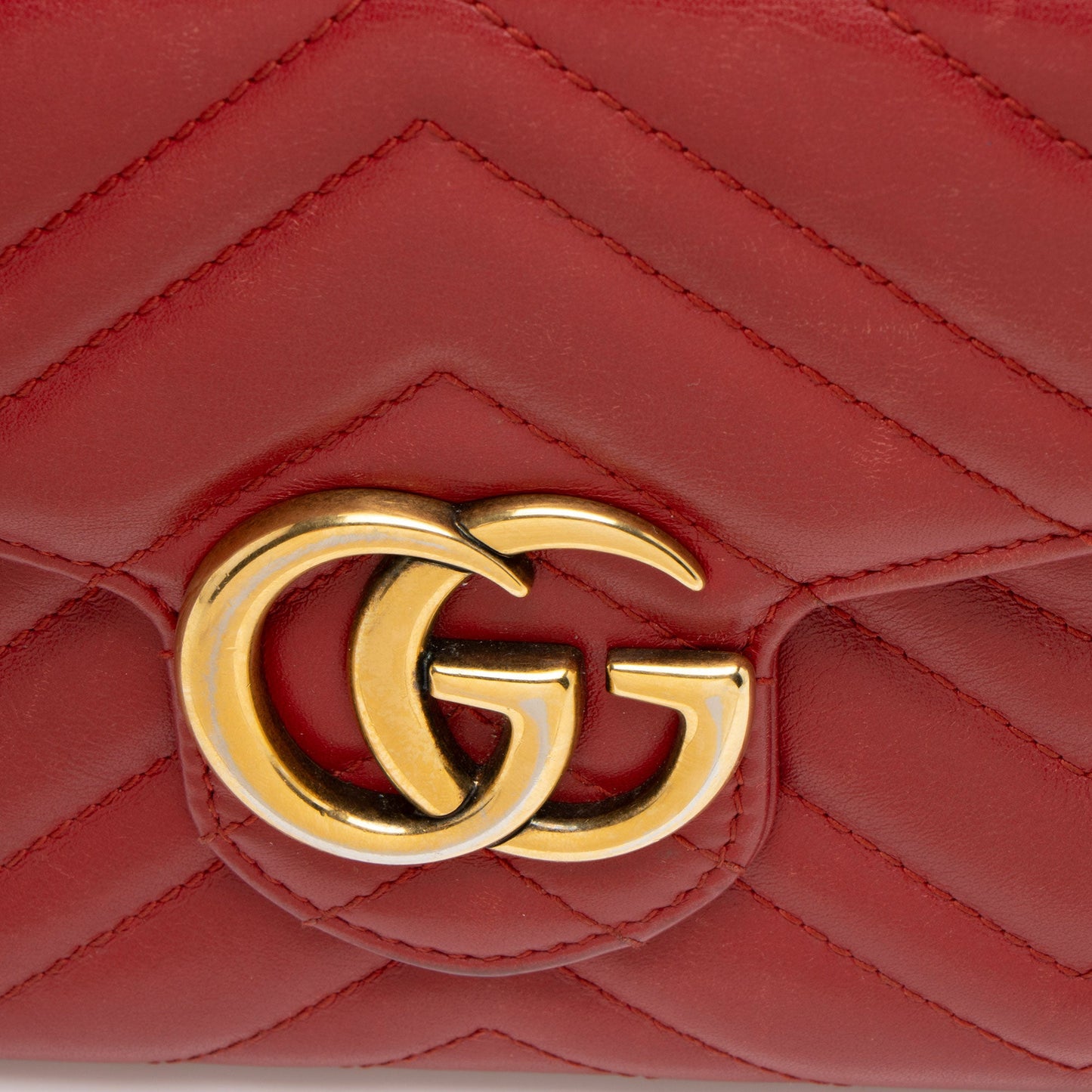 Gucci Matelasse Leather GG Marmont Mini Wallet on Chain