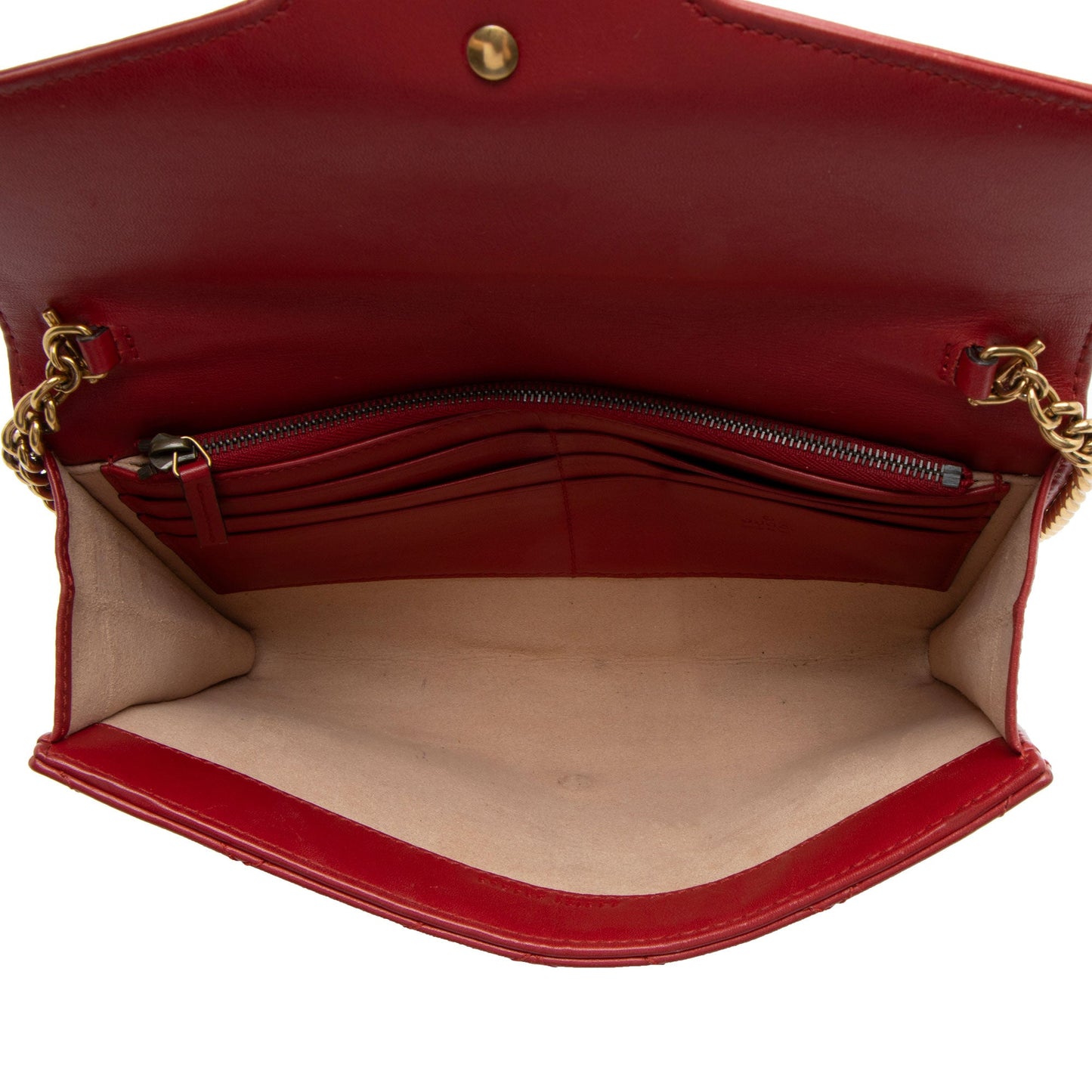 Gucci Matelasse Leather GG Marmont Mini Wallet on Chain